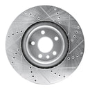R1 16-19 Land Rover Range Rover Evoque Front & Rear Drilled & Slotted Silver Brake Rotor Set