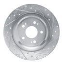 R1 21-25 Genesis GV70 Rear Right Drilled & Slotted Silver Brake Rotor