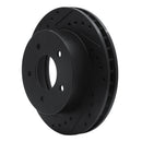 R1 90-02 Chevrolet ASTRO Front Left Drilled & Slotted Black Brake Rotor