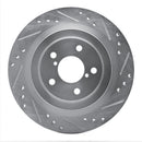R1 05-09 Subaru Legacy Rear Drilled & Slotted Silver Brake Rotor Set