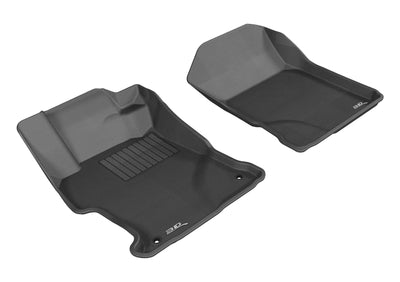 3D MAXpider 2012-2013 Honda Civic Coupe Kagu 1st & 2nd Row Floormats - Black