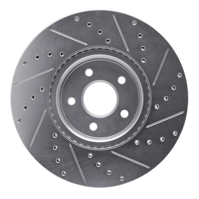 R1 13-18 Ford Escape Front & Rear Drilled & Slotted Silver Brake Rotor Set
