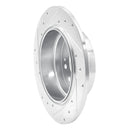 R1 01-03 Acura CL Rear Right Drilled & Slotted Silver Brake Rotor