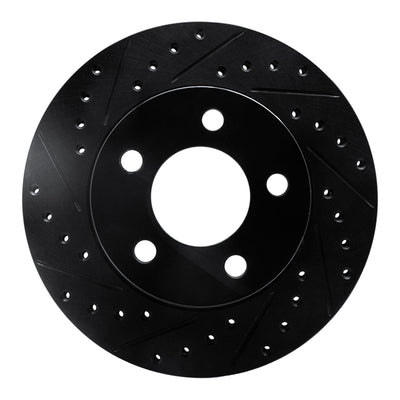 R1 80-89 American Motors Eagle Front Left Drilled & Slotted Black Brake Rotor