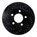 R1 80-89 American Motors Eagle Front Left Drilled & Slotted Black Brake Rotor