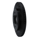R1 18-21 Ford F-150 4WD Rear Left Drilled & Slotted Black Brake Rotor