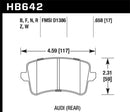 Hawk Talon 2009 Audi A4 Sedan Drilled and Slotted Rear Brake Rotor Set