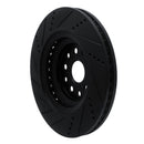 R1 07-23 Lexus LS500 Right Front Drilled & Slotted Black Brake Rotor