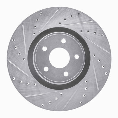R1 14-19 Ford Focus Front Drilled & Slotted Silver Brake Rotor Set