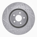 R1 14-19 Ford Focus Front Drilled & Slotted Silver Brake Rotor Set