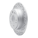 R1 02-04 Honda Cr-V Rear Right Drilled & Slotted Geo-Carbon Rotor