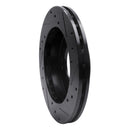R1 95-02 Kia Sportage (USA/Canada) Front Left Drilled & Slotted Black Brake Rotor
