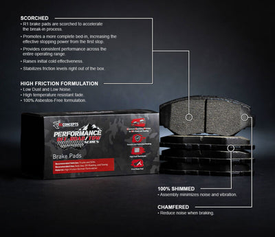 R1 15-20 Chevy Colorado Front & Rear Carbon Coated Rotor Set w/Off-Road/Tow Pads