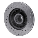 R1 86-92 Ford Explorer Front Left Drilled & Slotted Silver Brake Rotor