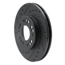 R1 91-04 Dodge STEALTH Front Left Drilled & Slotted Black Brake Rotor