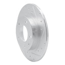 R1 93-03 Ford Probe Rear Right Drilled & Slotted Silver Brake Rotor