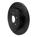 R1 10-16 Hyundai Genesis Coupe Front & Rear Drilled & Slotted Black Brake Rotor Set