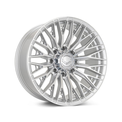 Vossen HFX-6 22x12 - 6x135 - ET-44 - Ultra Deep - 87.1 - Silver Polished Wheel
