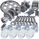 Eagle Chevy 350 1Pc 3.480in Crank 5.700in I-Beam Rods 4.030in Pistons 168 Tooth FP Balanced Assembly