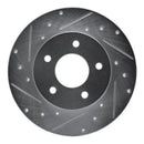 R1 92-05 Buick LeSabre Rear Left Drilled & Slotted Silver Brake Rotor