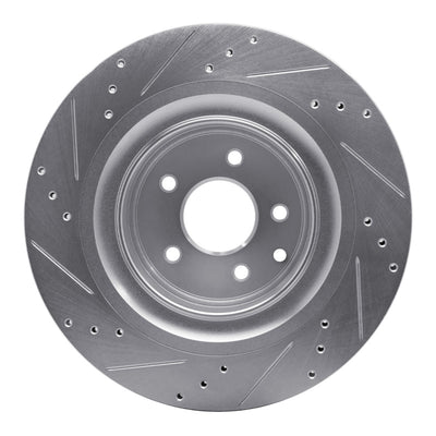 R1 08-26 Nissan 350Z Rear Drill & Slot Silver Rotors