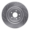 R1 08-26 Nissan 350Z Rear Drill & Slot Silver Rotors