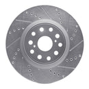 R1 07-23 Lexus LS460 Front Drilled & Slotted Silver Brake Rotor Set