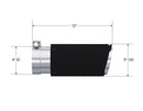 MBRP Universal Carbon Fiber Tip 4in ID/5in OD/12in L Dual Wall Angle Cut