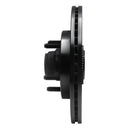 R1 00-04 Ford F-150 RWD Front Left Drilled & Slotted Black Brake Rotor