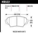 Hawk Talon 2006 Mazda MX-5 Miata Drilled and Slotted Front Brake Rotor Set