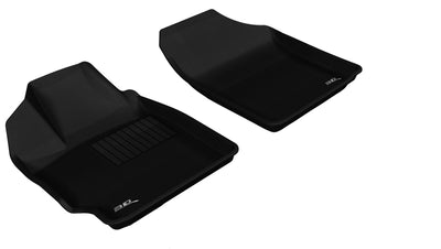 3D MAXpider 2007-2011 Toyota Yaris Hatchback Kagu 1st & 2nd Row Floormats - Black