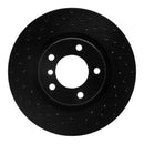 R1 95-02 BMW M3 Right Front Drilled Black Brake Rotor