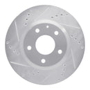 R1 14-24 Mazda 3 Front Drilled & Slotted Silver Brake Rotor Set