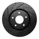 R1 13-24 Nissan Altima Front & Rear Drilled & Slotted Black Brake Rotor Set