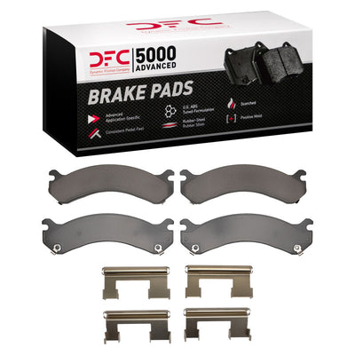 DFC 01-10 Chevrolet Silverado 3500 HD Rear 5000 Advanced Ceramic Brake Pads and Hardware Kit