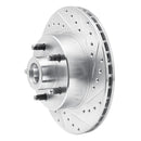 R1 74-80 Ford Maverick (Car) Front Drilled & Slotted Silver Brake Rotor Set