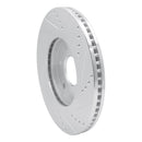 R1 05-07 Infiniti QX56 Front Left Drilled & Slotted Silver Brake Rotor