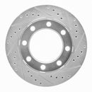R1 75-93 Dodge W200 Front Drilled & Slotted Silver Brake Rotor Set