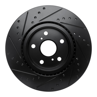R1 86-92 Toyota Supra Front & Rear Drilled & Slotted Black Brake Rotor Set