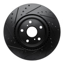 R1 86-92 Toyota Supra Front & Rear Drilled & Slotted Black Brake Rotor Set