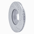 R1 14-23 Ford Fiesta Front Drilled & Slotted Silver Brake Rotor Set