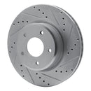 R1 05-06 Pontiac GTO Front Right Drilled & Slotted Silver Brake Rotor