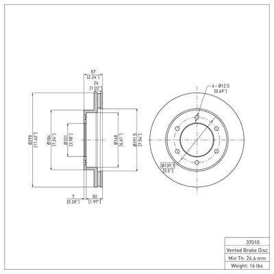 DFC 01-04 Honda Passport Front & Rear Geospec Rotors