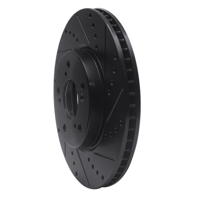 R1 13-22 Honda Accord Front Drilled & Slotted Black Brake Rotor Set
