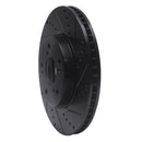 R1 13-22 Honda Accord Front Drilled & Slotted Black Brake Rotor Set