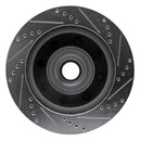 R1 99-02 Ford Excursion Front Left Drilled & Slotted Silver Brake Rotor
