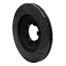 R1 12-18 Chevrolet Colorado Front Left Drilled & Slotted Black Brake Rotor