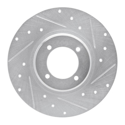 R1 62-80 MG MGB Front Drilled & Slotted Silver Brake Rotor Set