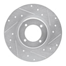 R1 62-80 MG MGB Front Drilled & Slotted Silver Brake Rotor Set