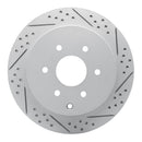R1 10-24 Infiniti Qx56 Rear Right Drilled & Slotted Geo-Carbon Rotor